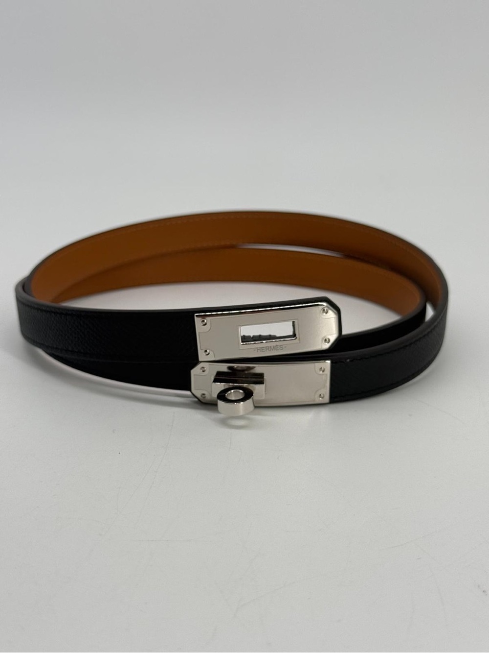 Hermes Kelly 18 Belt In Black Epsom Leather